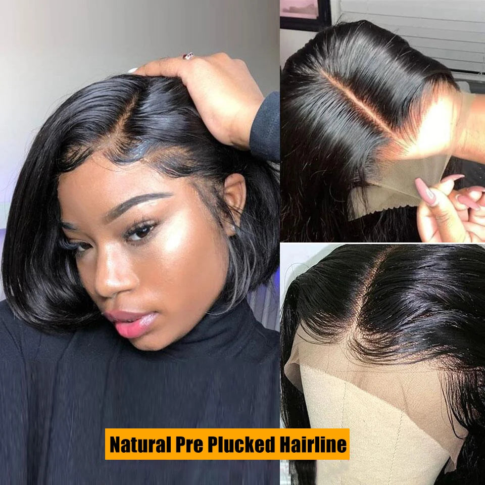 Lace Front Wig Short Human Hair Wigs Remy Hair