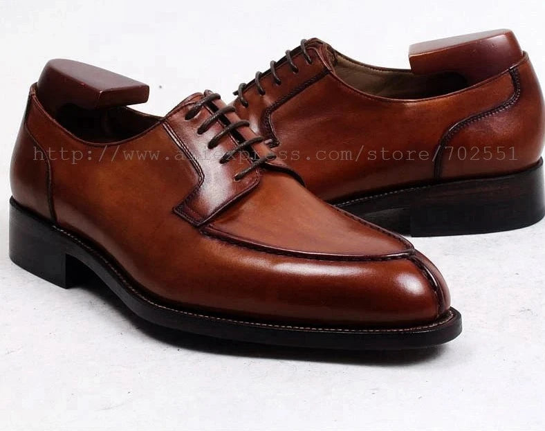 Outsole Breathable Lacing Men's Derby shoe Brown Goodyear