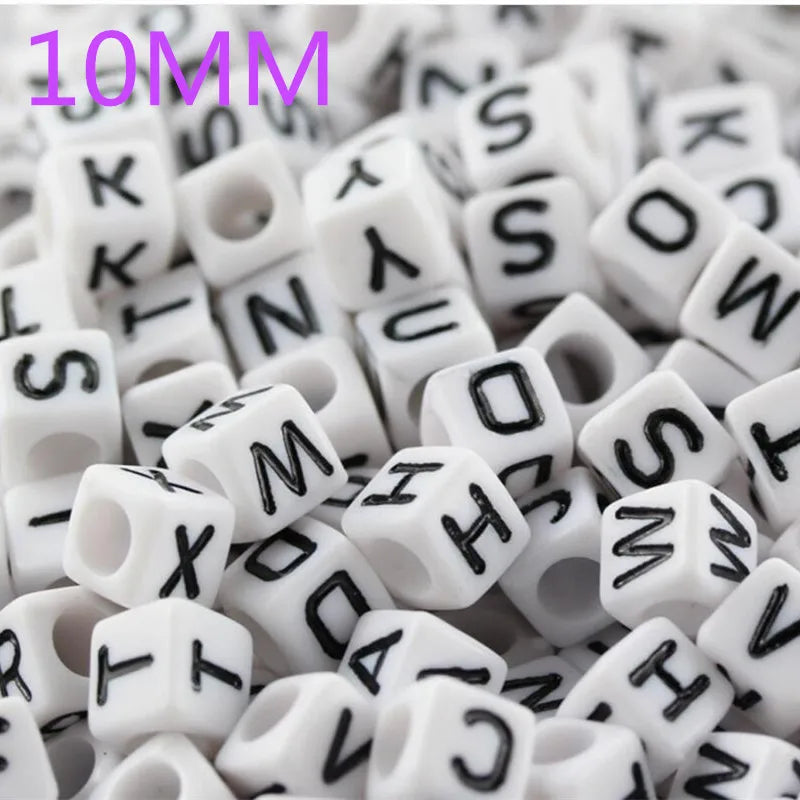 Fashion Acrylic Alphabet Lettter DIY Beads For Bracelet