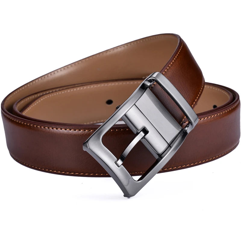 Men's Reversible Classic Dress Belt Leather Rotating Buck