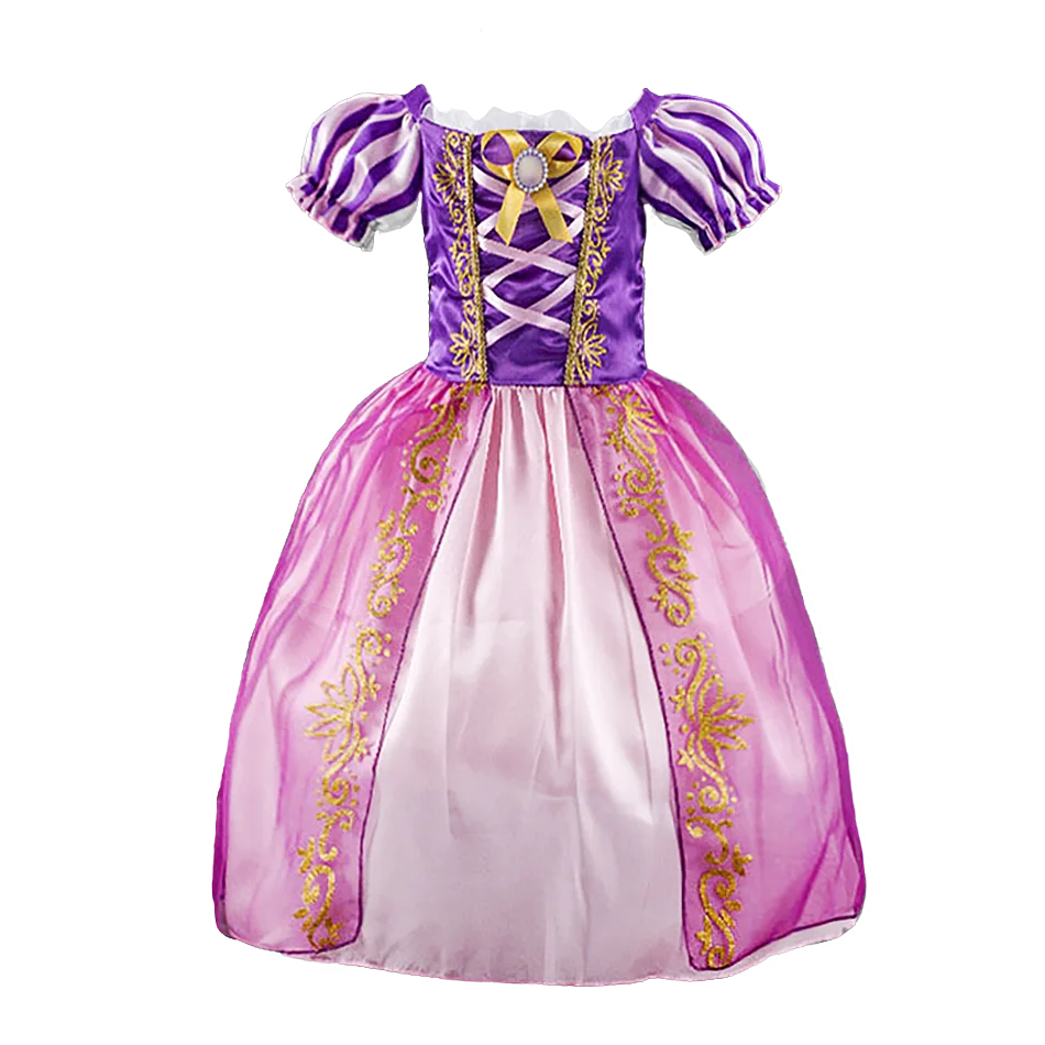 Little Girl Rapunzel Costume Party Fancy Princess Dress Christmas