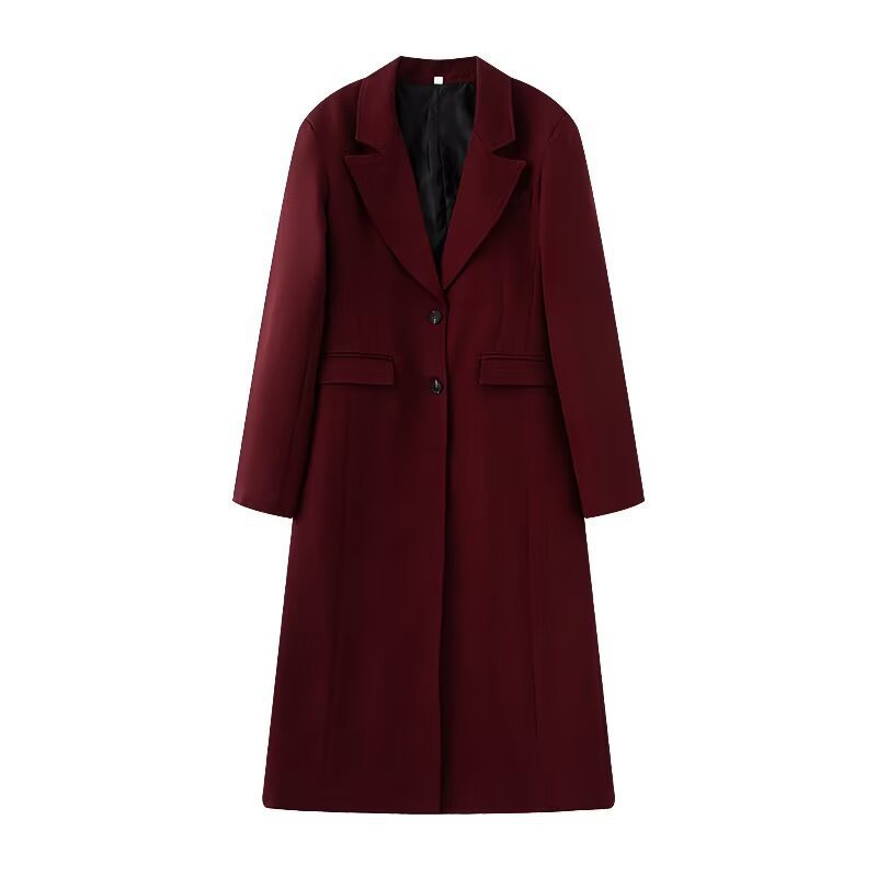 Women's Slim Temperament Long Overcoat Outerwear