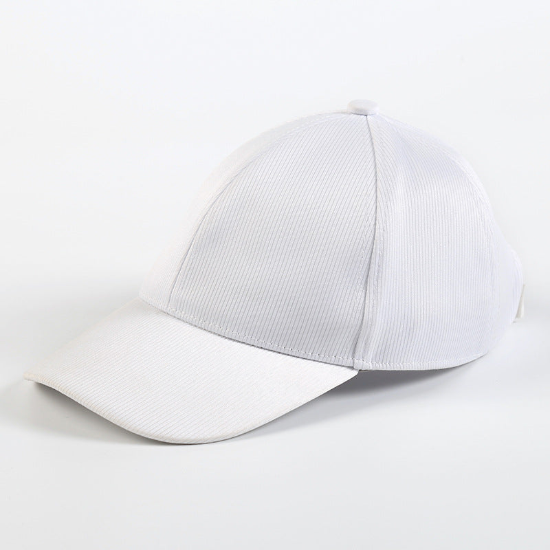 Luminous Baseball Cap Korean New Breathable LED Light Fiber Fluorescent Cap Outdoor Sun-poof Peaked Cap Cross-border