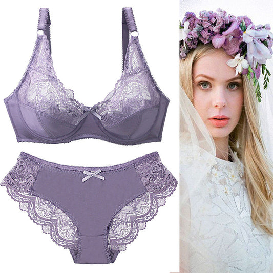 Lace Bra French Underwear Suit