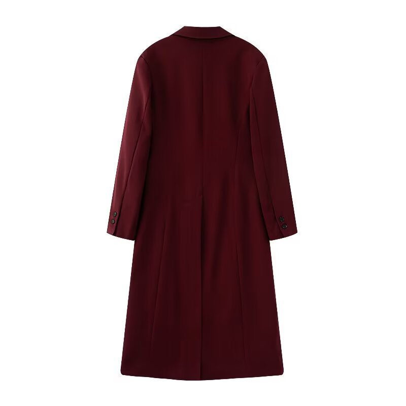 Women's Slim Temperament Long Overcoat Outerwear