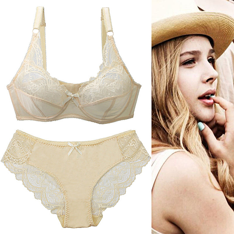 Lace Bra French Underwear Suit