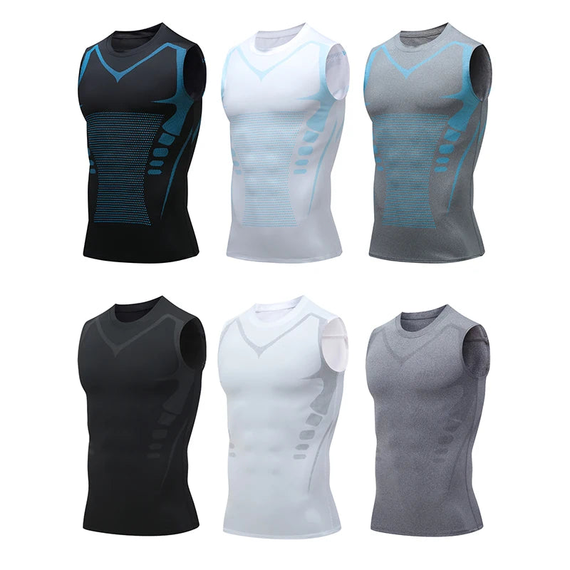 Compression Tank Top Men Gym Shirt Sleeveless Quick Dry Printing