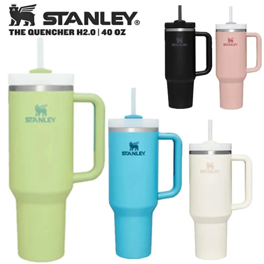 Stanley Quencher H2.0 30/40oz FlowState Stainless Steel Vacuum Insulated Tumbler with Lid Straw for Water Cold Warm Dropshipping