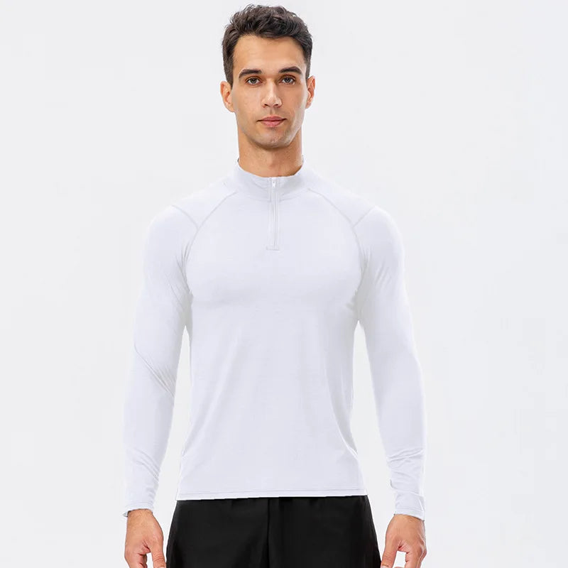 Men's Autumn Fitness Long-Sleeved Quick-Dry Running Tops