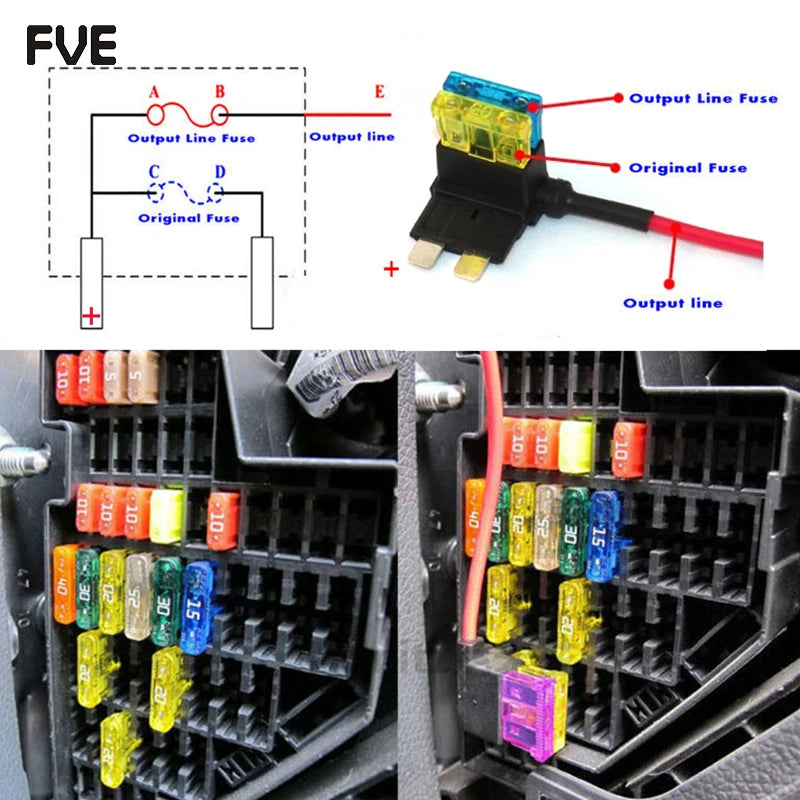 Micro2 Micro Mini Standard medium Blade Fuse Apapter Automotive Fuses tap Holder 2A 3A 5A 7.5A 10A