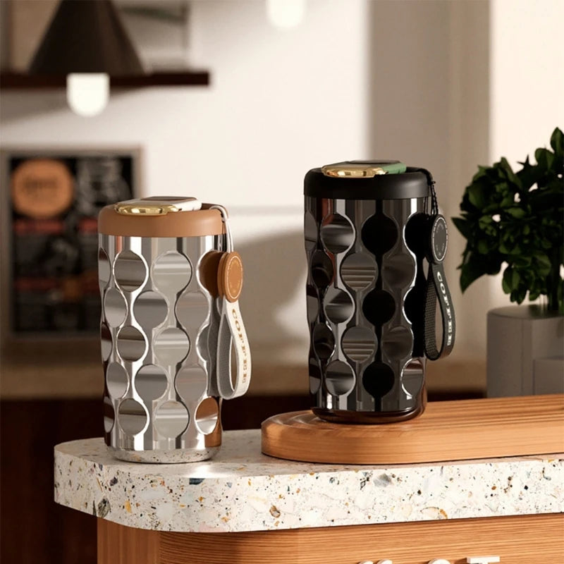 Ceramic Thermos Tumblers with Temperature Display, Insulated Mug