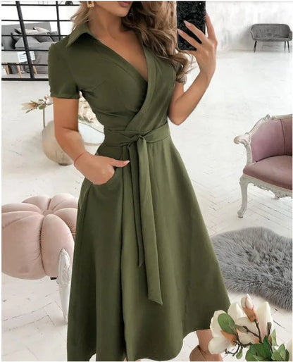 spring and summer fashion long-sleeved V-neck