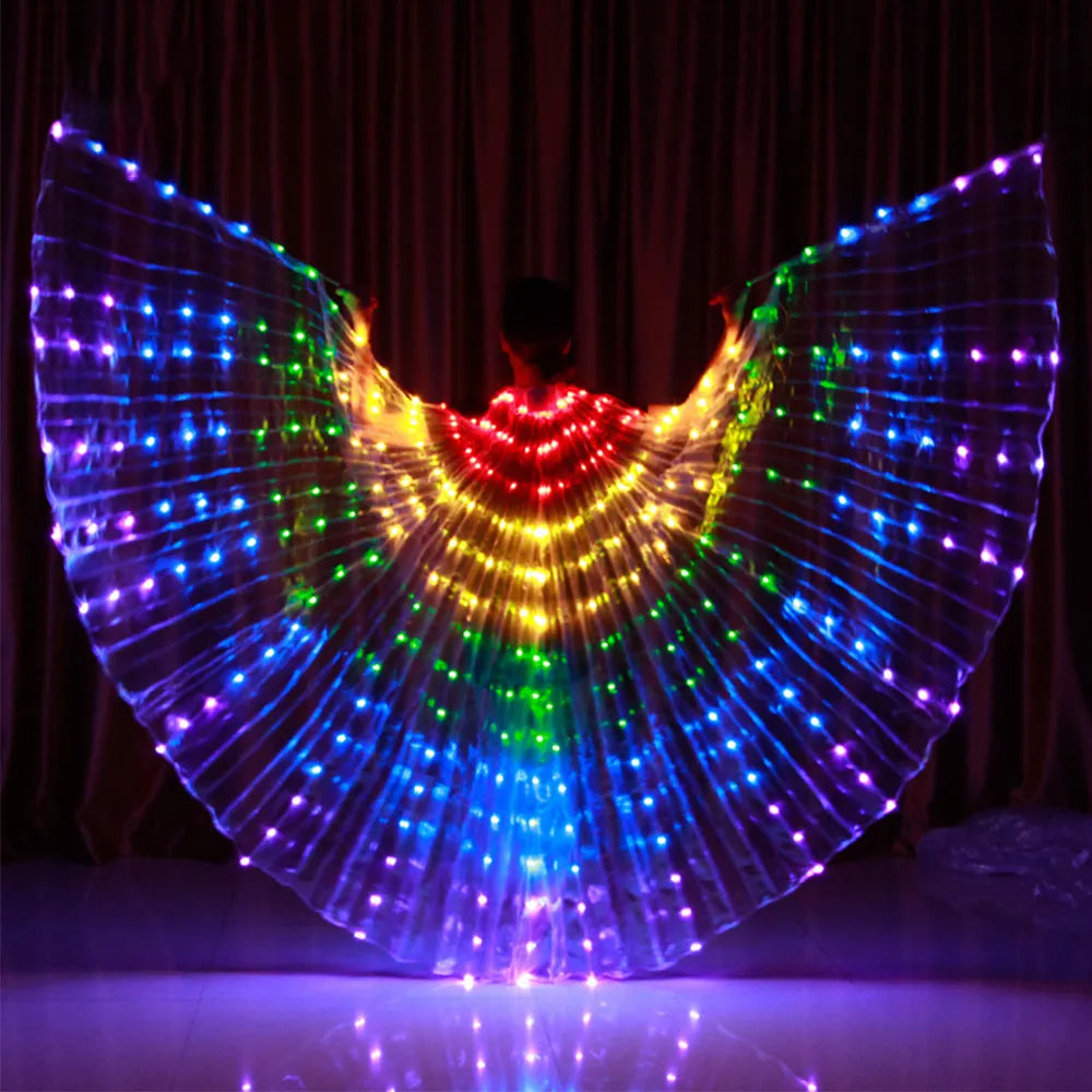 LED Rainbow Wings Adult Children Costume Circus Led Light