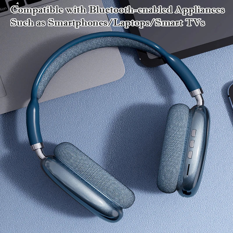 Wireless Bluetooth Headphones With Mic Noise Cancelling Headsets