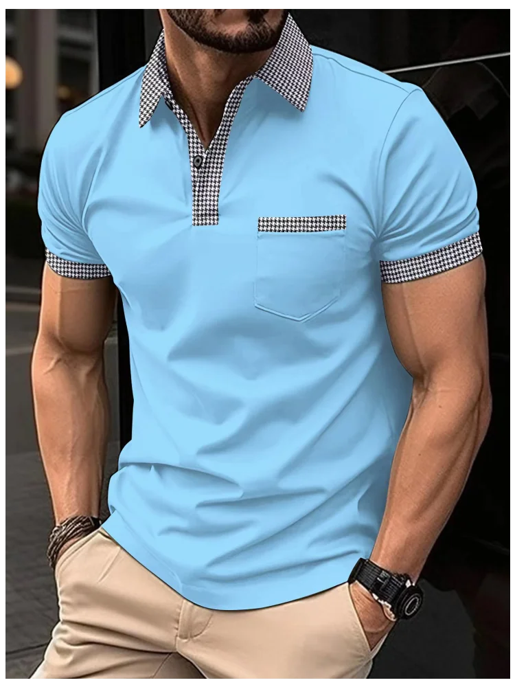 Summer New Men's Casual Short-Sleeved Polo Shirt Office Fashion