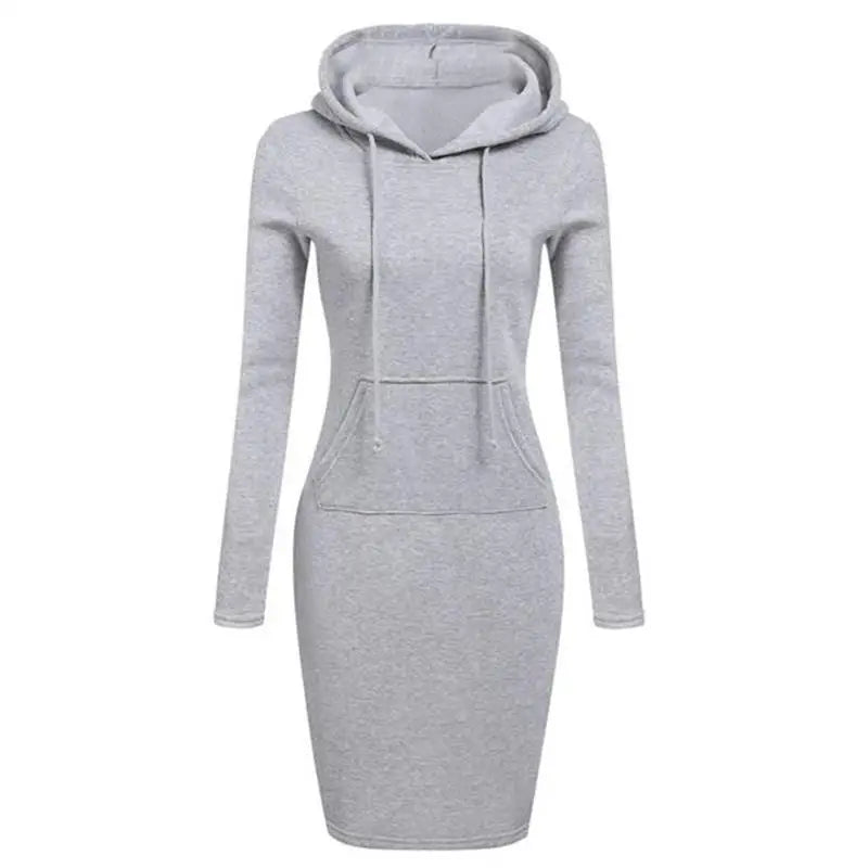 Ladies Dress Autumn Women Hooded Dresses Hoodies Women Sweatshirts Women Hoodies Dress Tops Ladies Clothing