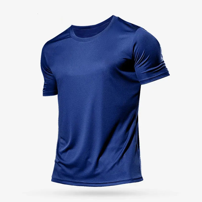 Quick-drying Men Running Shirts Fitness Compression Gym Polyester Sports