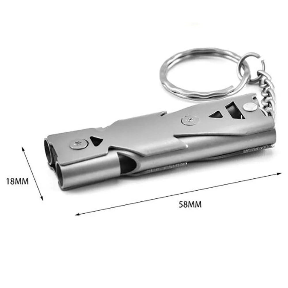 Double Pipe Whistle Pendant Keychain High