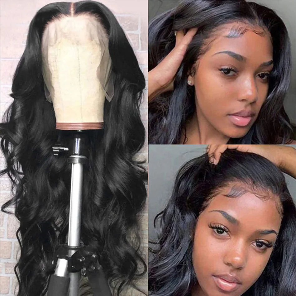 HD Transparent Lace Front Human Hair Wigs Body Wave Lace Front Wig