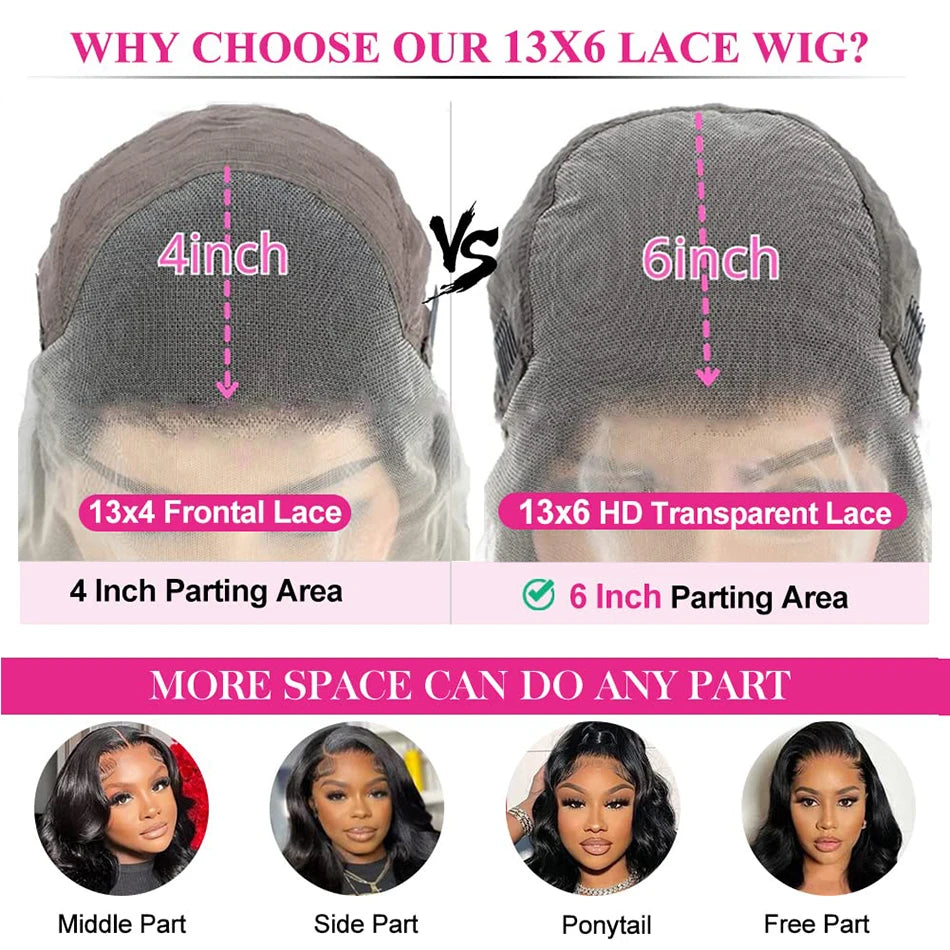 Lace Frontal Wigs Transparent Lace Frontal Human Hair