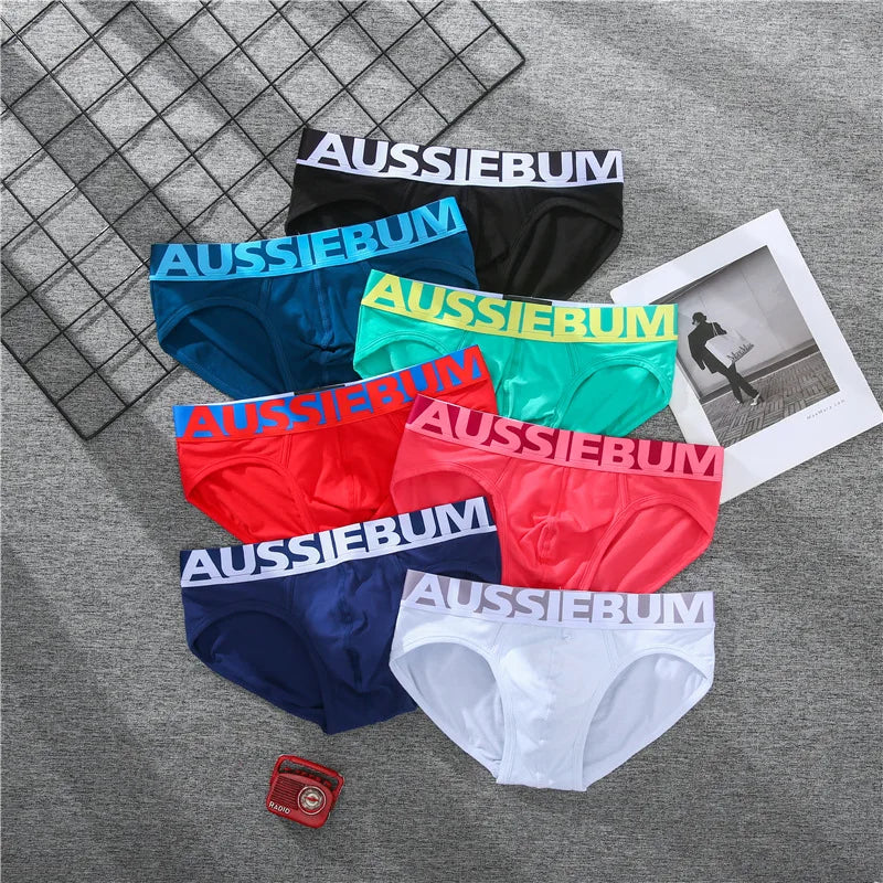 Aussiebum men's cotton underwear letter low waist sexy comfortable