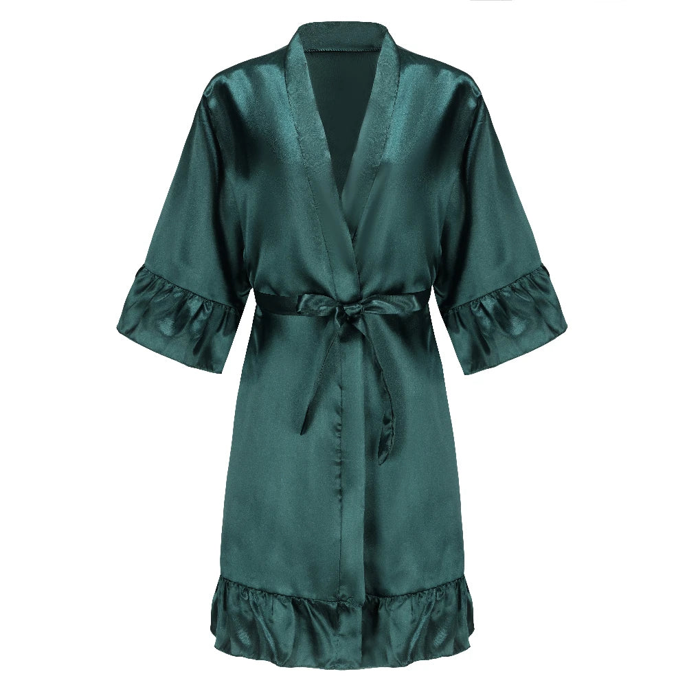 Green Wedding Bride Bridesmaid Robes