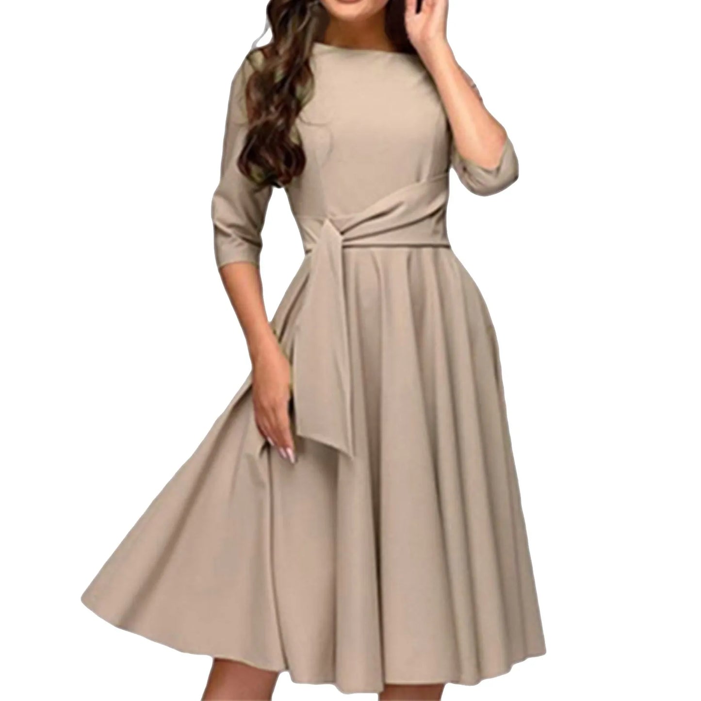 Plus Size Dresses For Women Party Round Necked