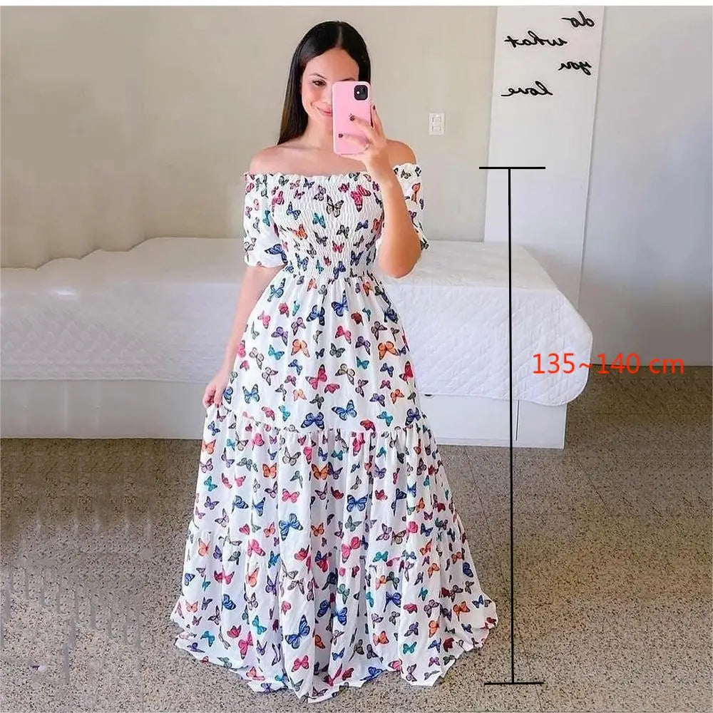 Woman Long Dresses for Flower Suspender Female Summer Party short