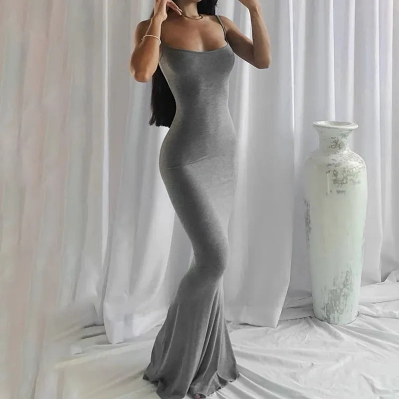 slip Sleeveless Backless Maxi Dress Women