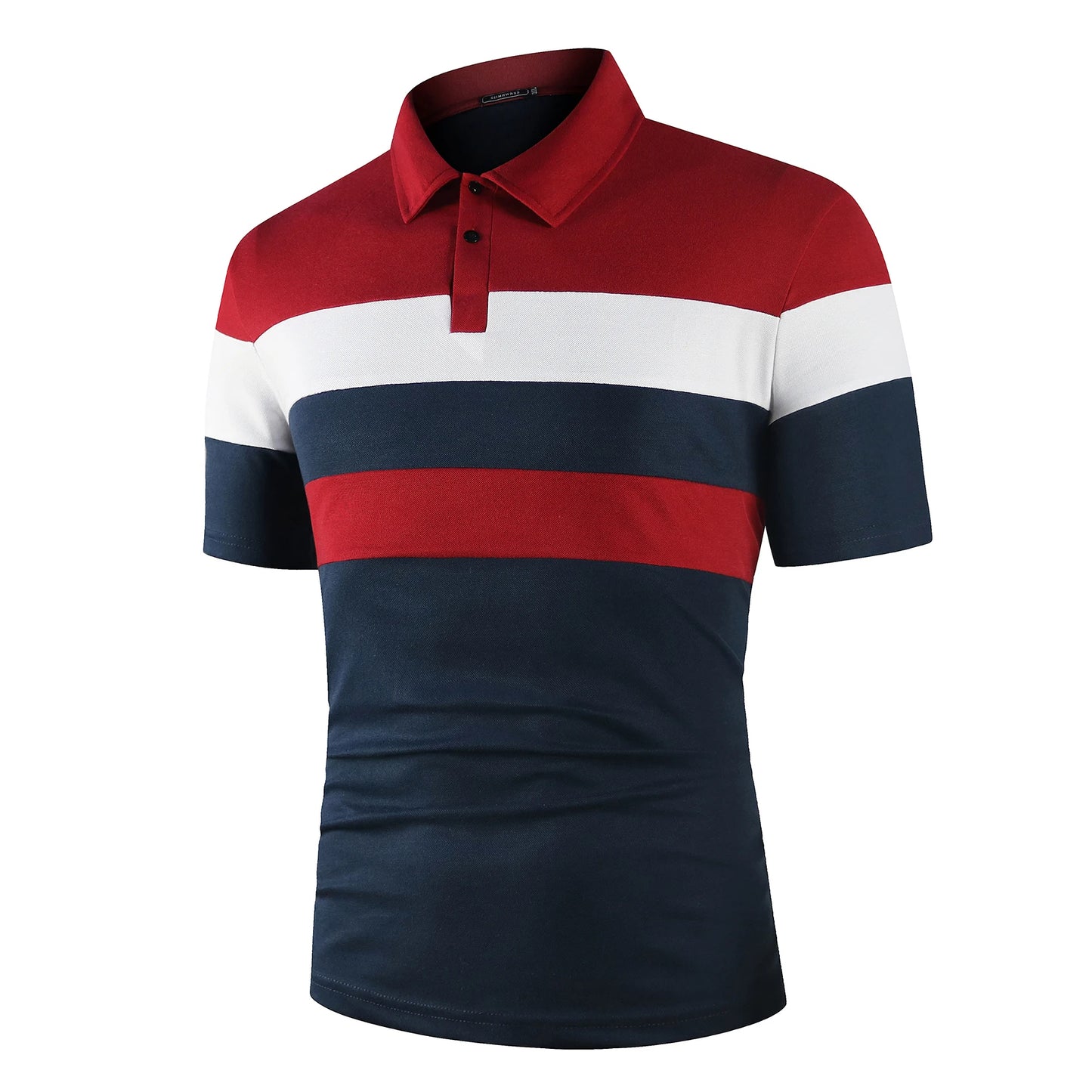 KB Men Polo Men Shirt Short Sleeve Polo Shirt Contrast Color Polo