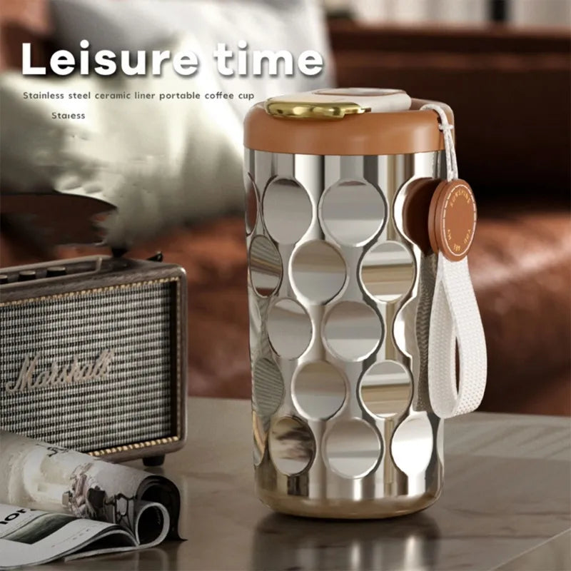 Ceramic Thermos Tumblers with Temperature Display, Insulated Mug