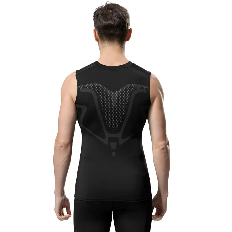 Compression Tank Top Men Gym Shirt Sleeveless Quick Dry Printing