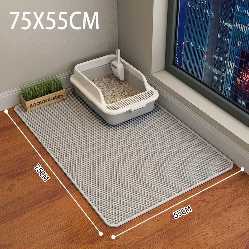 Cat Litter Mat Double Layer Waterproof Urine Proof Trapping