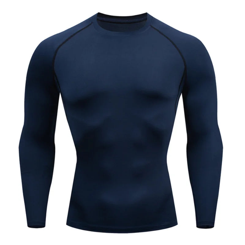 Men Sport T Shirt Fitness Running Shirt Quick Dry Long Sleeve