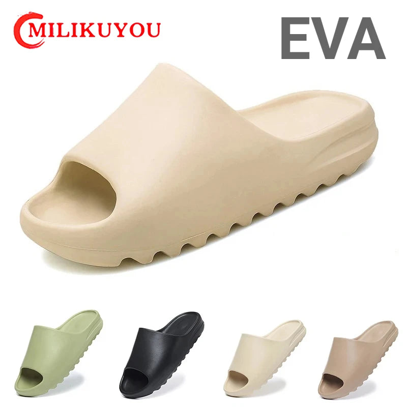 Slippers Original Women Men Brand Sandals Mujer Beach Casual Shoe EVA Yees Slidee Men Slides Summer Unisex Clogs Home Size35-46