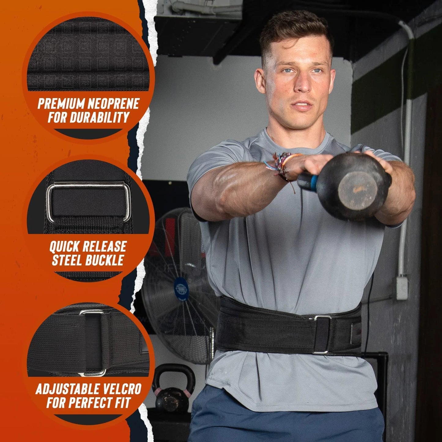 Weight Lifting Belt Back Support Workout Belt with Metal Buckle