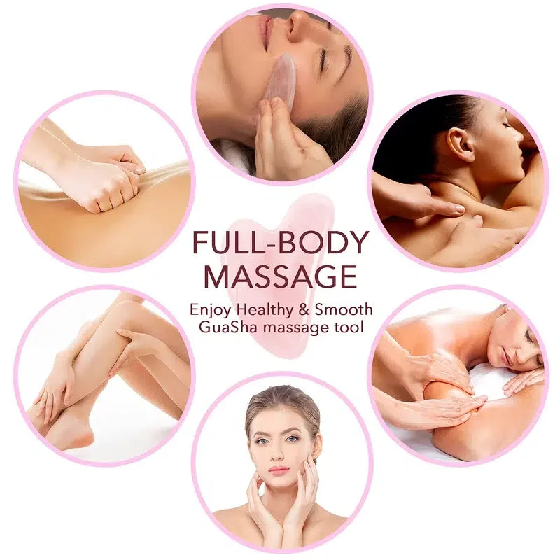 Natural Stone GuaSha Jade Facial Beauty Scraping Massage