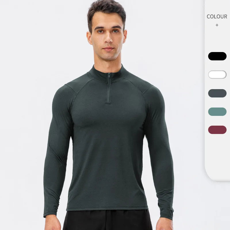 Men's Autumn Fitness Long-Sleeved Quick-Dry Running Tops