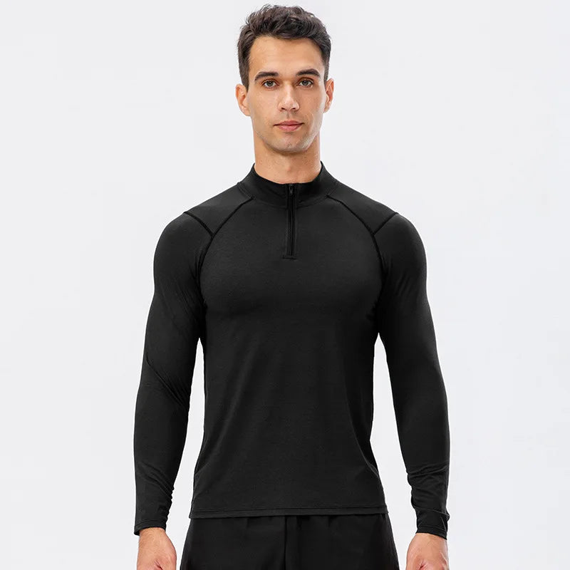 Men's Autumn Fitness Long-Sleeved Quick-Dry Running Tops