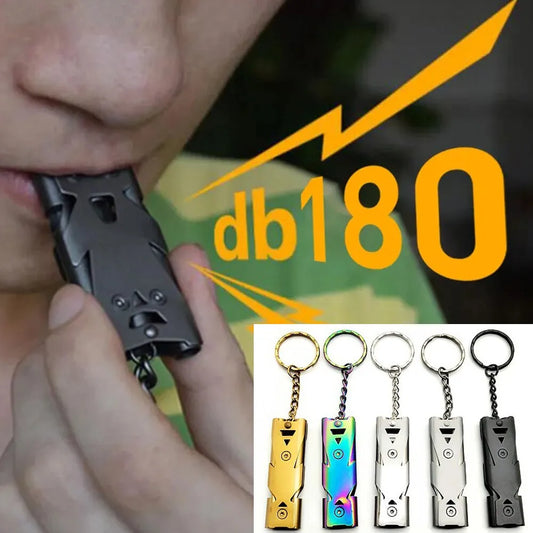 Double Pipe Whistle Pendant Keychain High