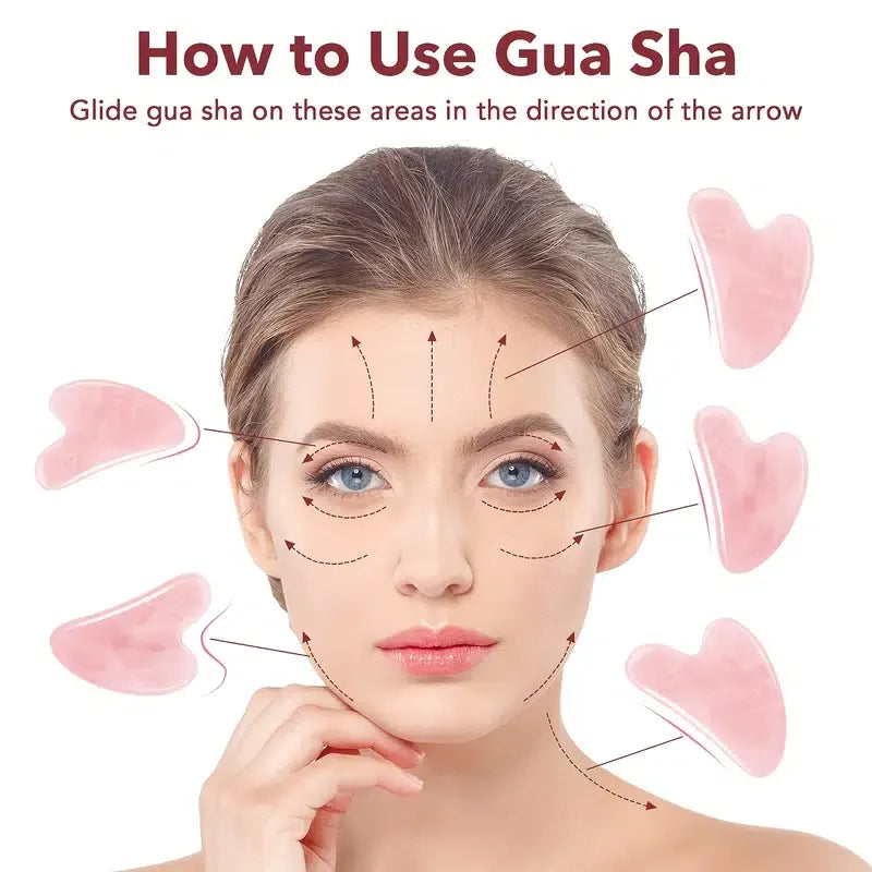 Natural Stone GuaSha Jade Facial Beauty Scraping Massage