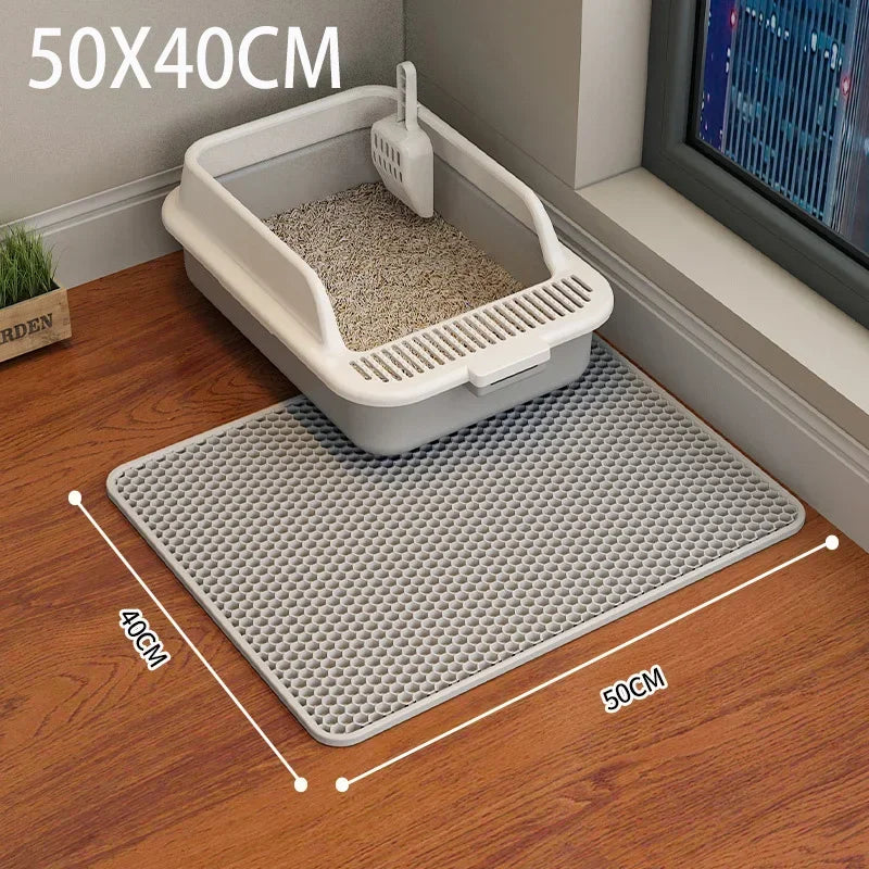 Cat Litter Mat Double Layer Waterproof Urine Proof Trapping