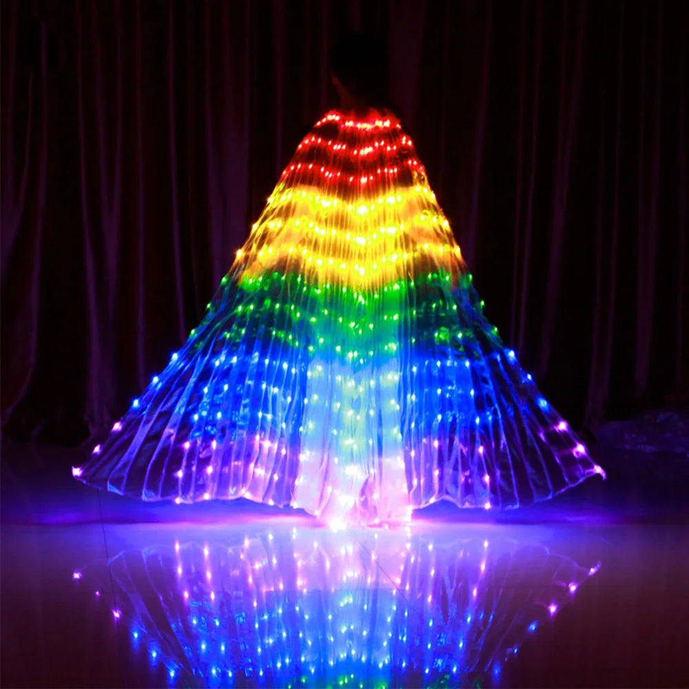 LED Rainbow Wings Adult Children Costume Circus Led Light