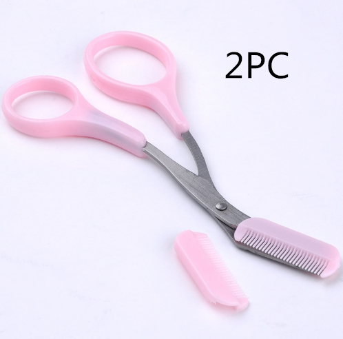 Beauty tools eyebrow scissors with eyebrow comb