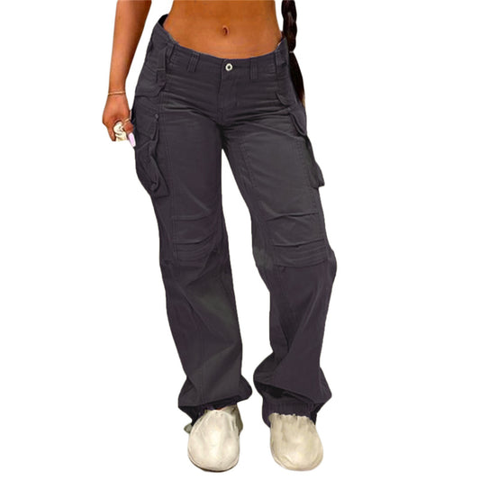 Loose Slim Straight Multi-pocket Cargo Pants