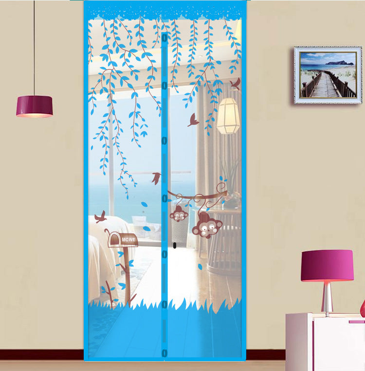 Self-absorbent magnetic mosquito curtain