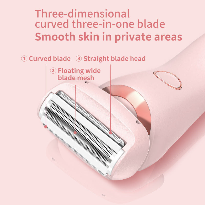 2 In 1 Hair Removal Epilator USB Rechargeable Trimmer Women Body Razor