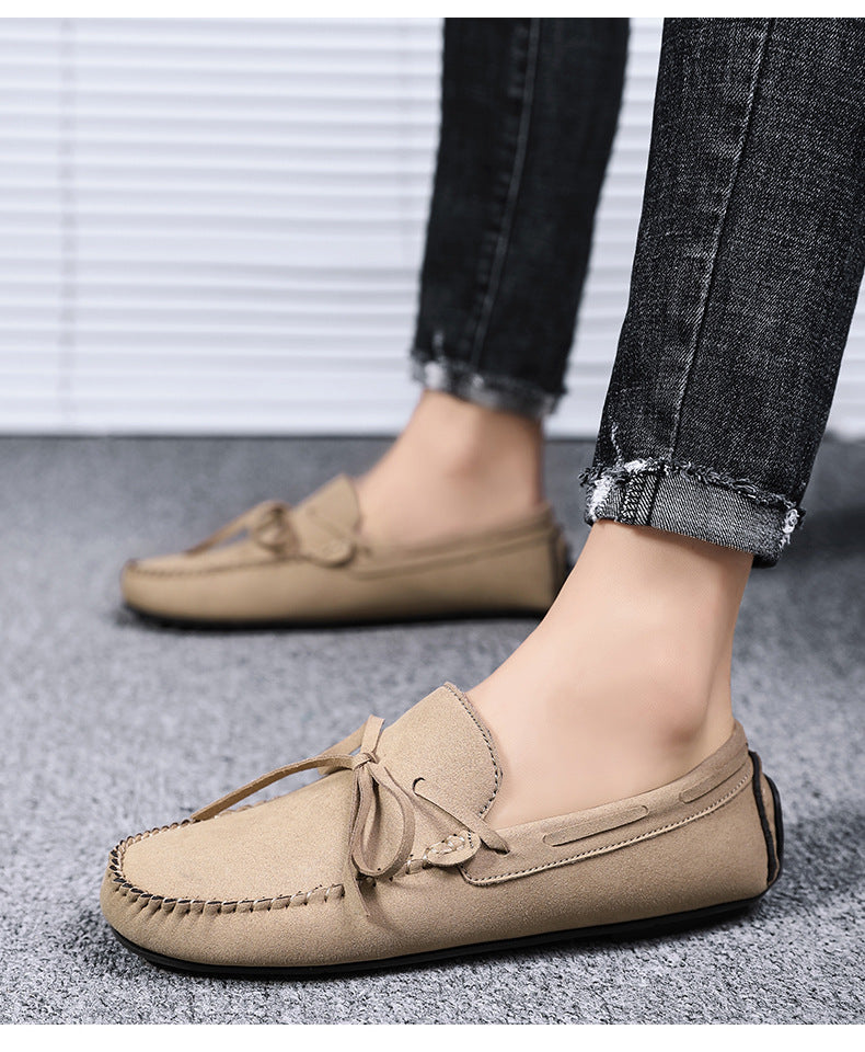 Korean Style Trendy Casual Shoes Canvas Low-top British Microfiber Suede Shoes