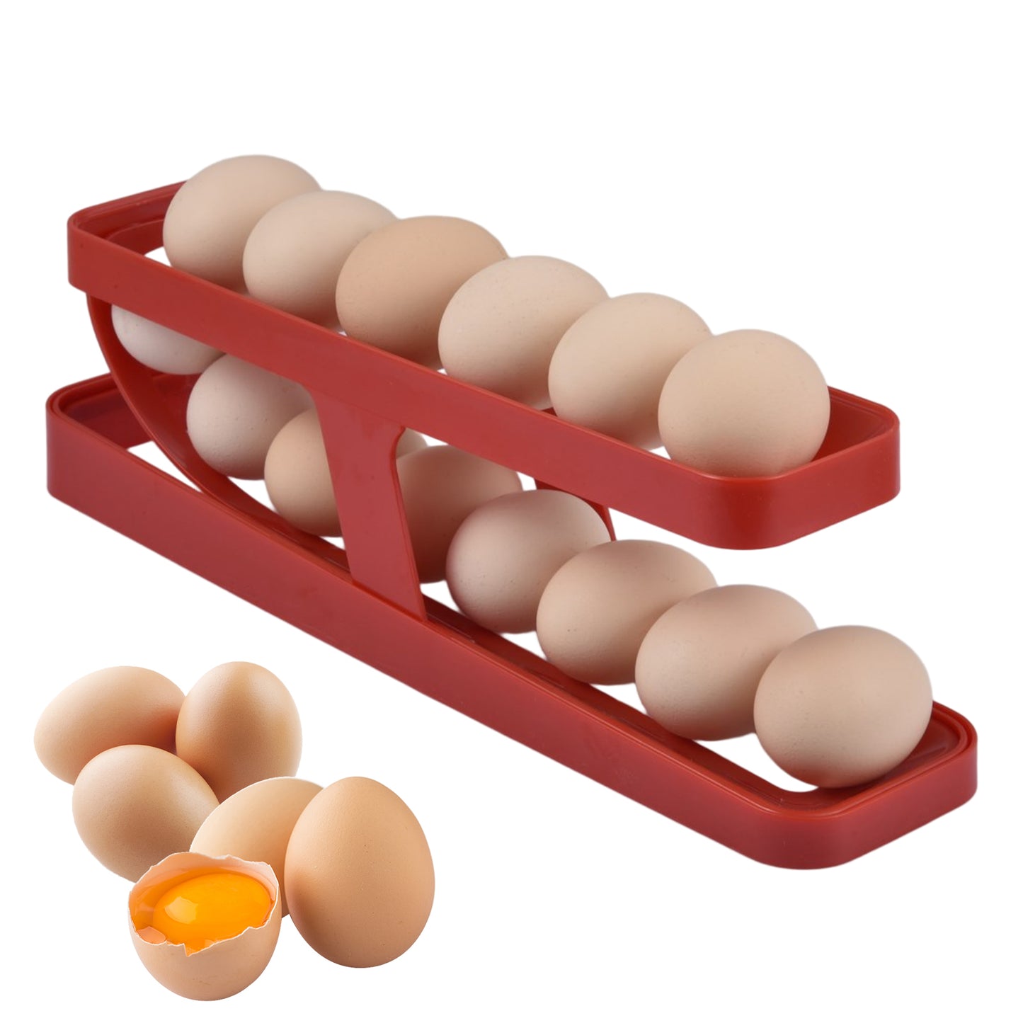 Scrolling Egg Rack Holder Storage Box Egg Basket Container