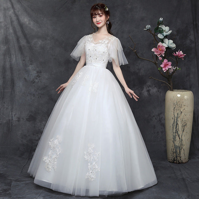 Large Size Wedding Dress Fat Bride Married Master Wedding Dress Was Thin And Simple Studio Covering Arms